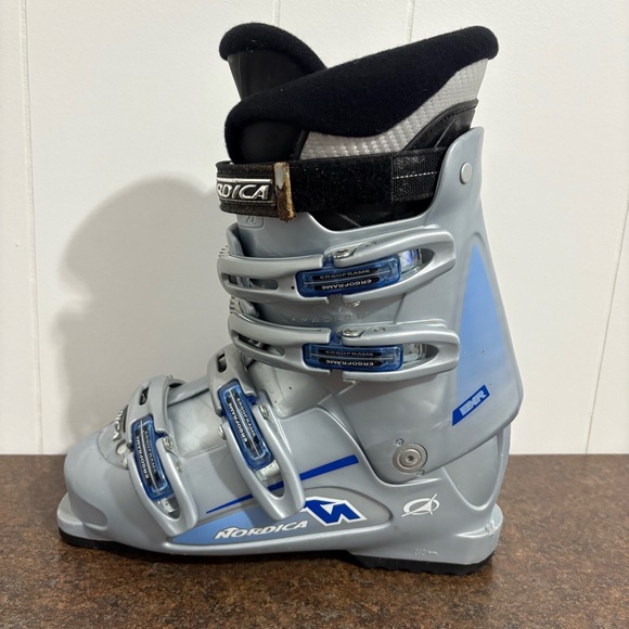 Nordica BXR Ski Boots Ergoframe Size 25-25.5 290mm Pre Owned Silver Blue - Picture 13 of 16